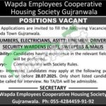Wapda Employees Cooperative Housing Society Jobs