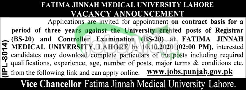 FJMU Sir Ganga Ram Hospital Lahore Jobs