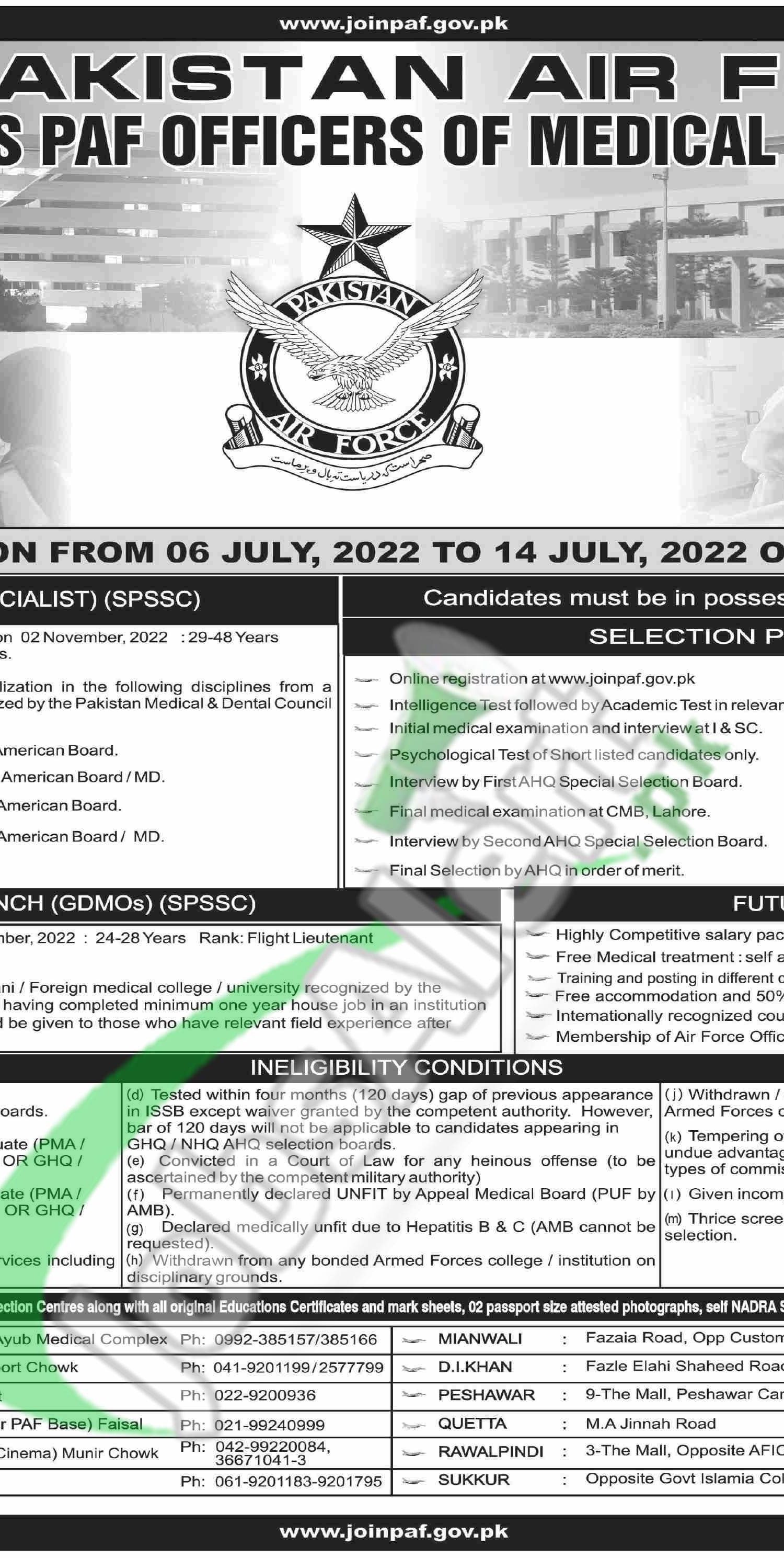 paf vacancies for female 2021