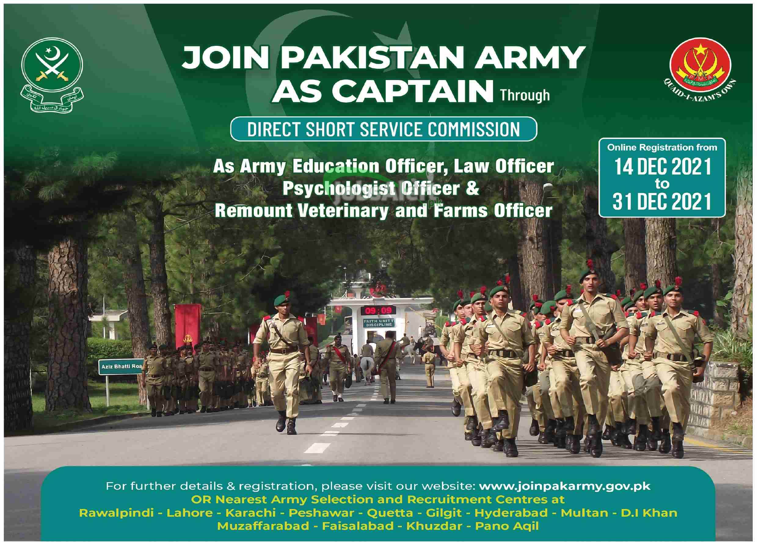 Captain Jobs in Pak Army