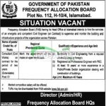 Frequency Allocation Board Islamabad Jobs