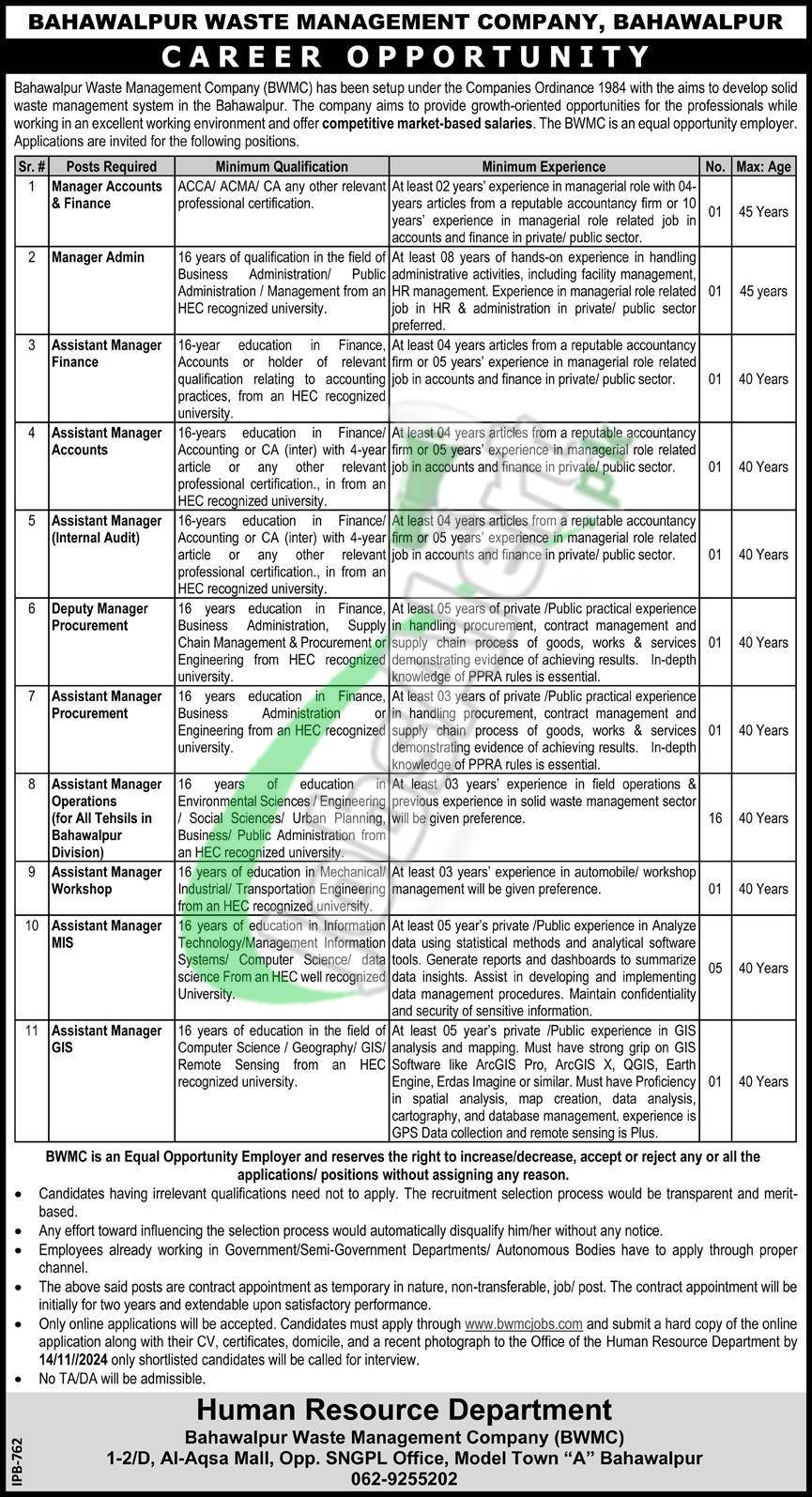 BWMC Jobs