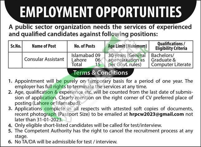 Public Sector Organization Jobs