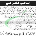 Pakistan Army Civilian Jobs