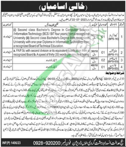 Anti Terrorism Court  Bannu Jobs