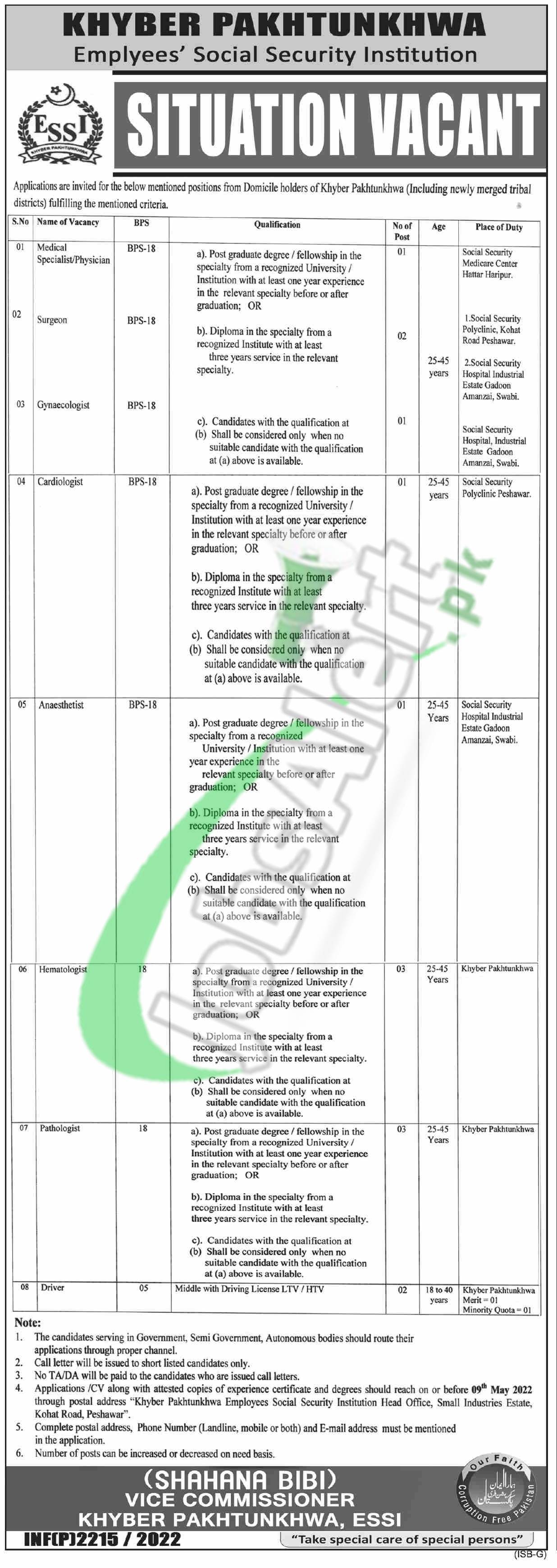 KPK Employees Social Security Institution Jobs