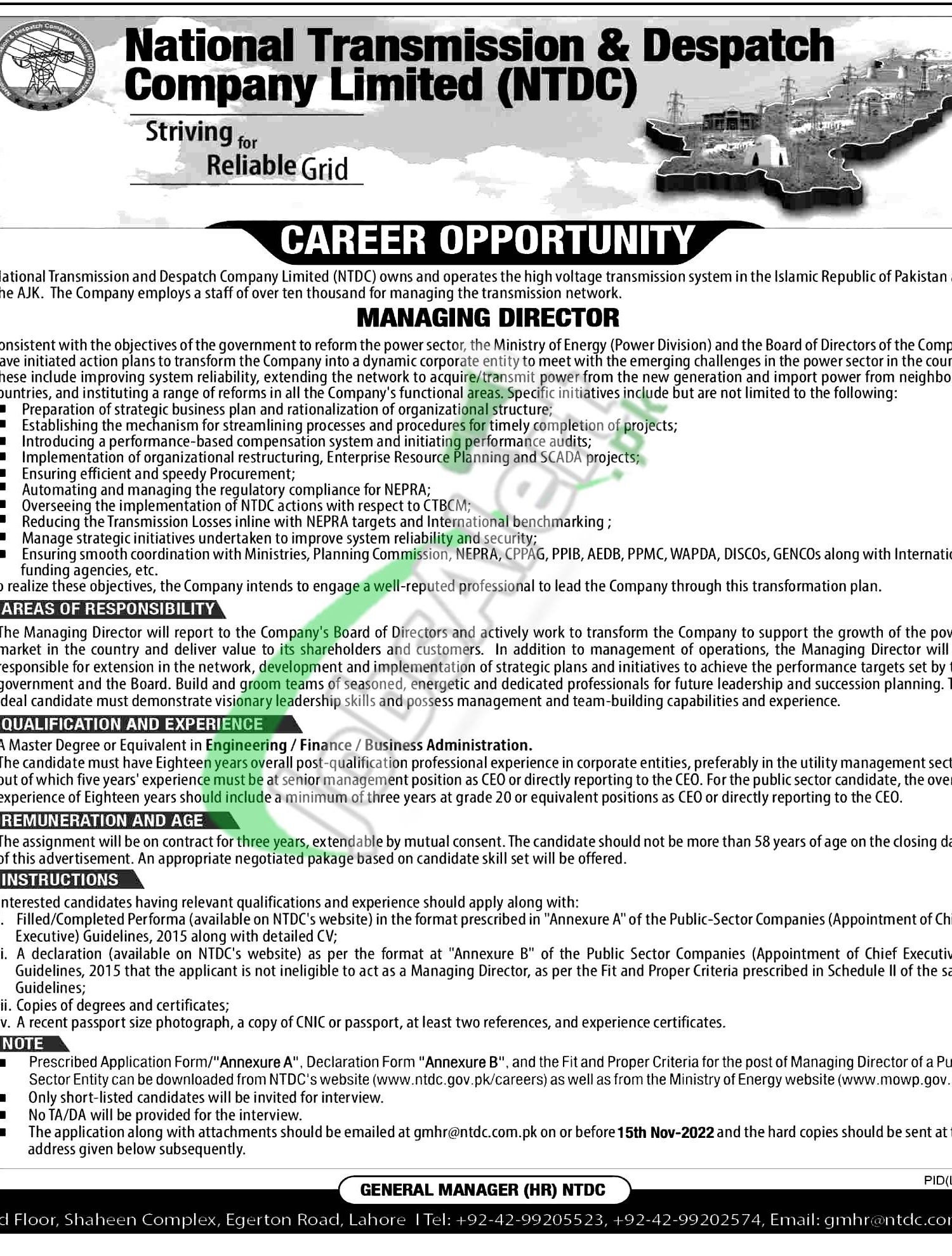 NTDC Jobs