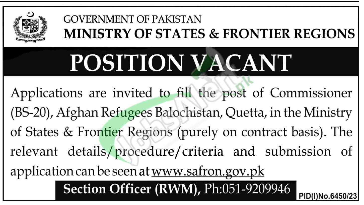 Ministry of SAFRON Jobs