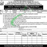 Cantonment Board Quetta Jobs