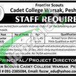 Cadet College Warsak Peshawar Jobs