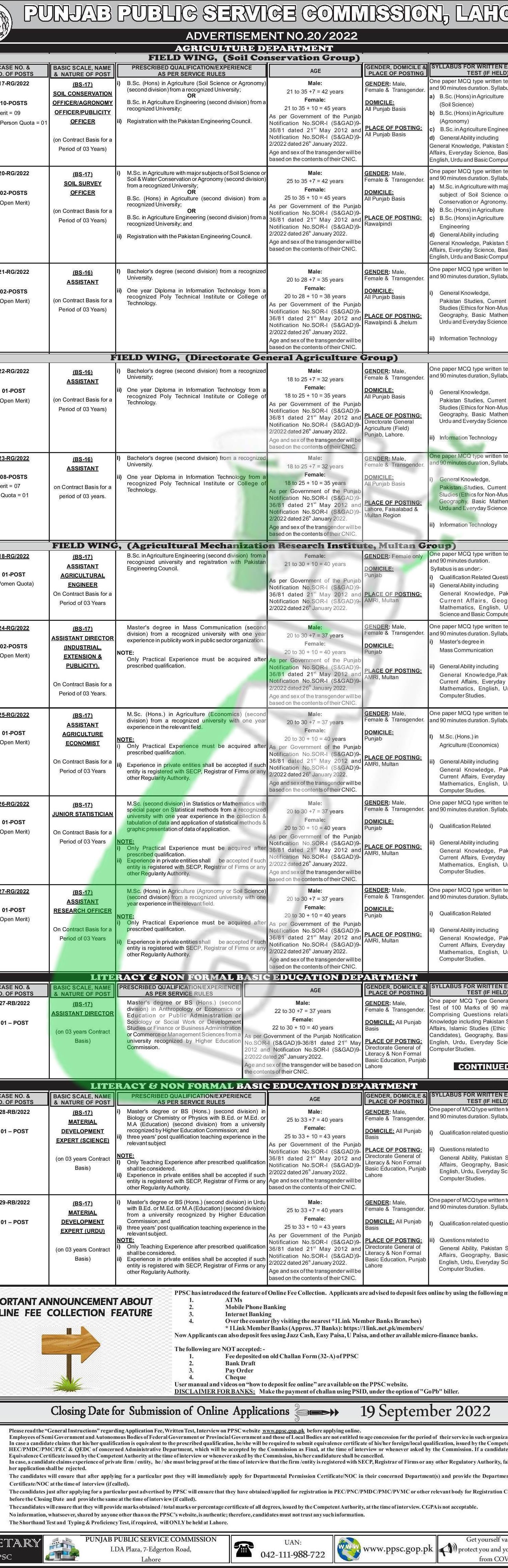 PPSC Advertisement