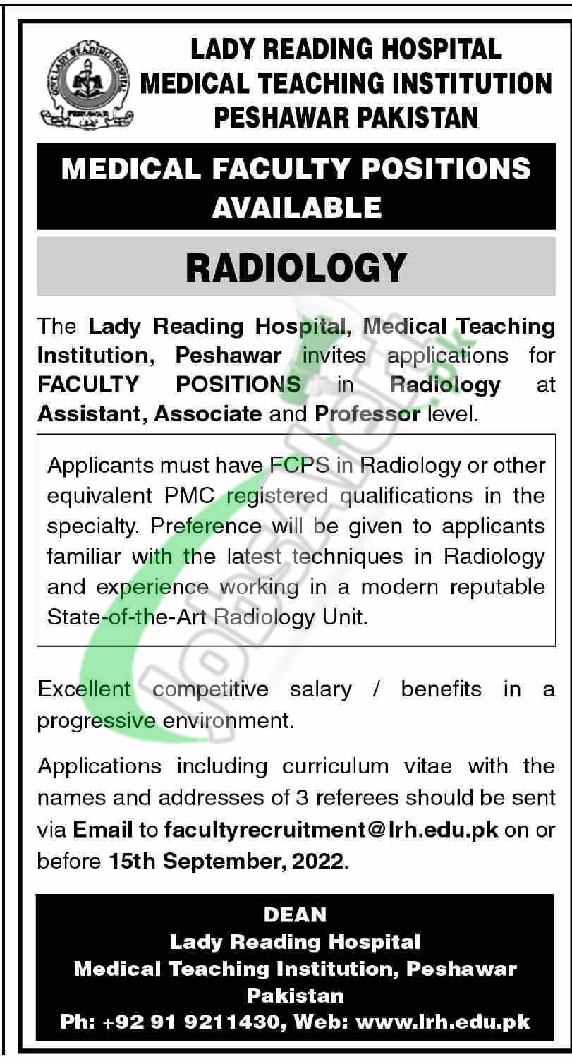 Lady Reading Hospital Peshawar Jobs