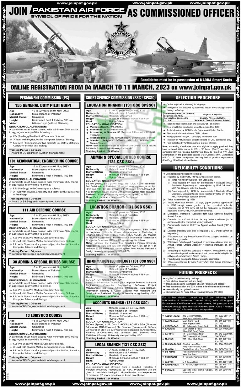 paf gd pilot registration 2021 for female