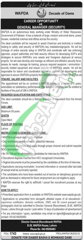 WAPDA Pakistan Jobs