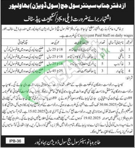 Civil Court Bahawalpur Jobs