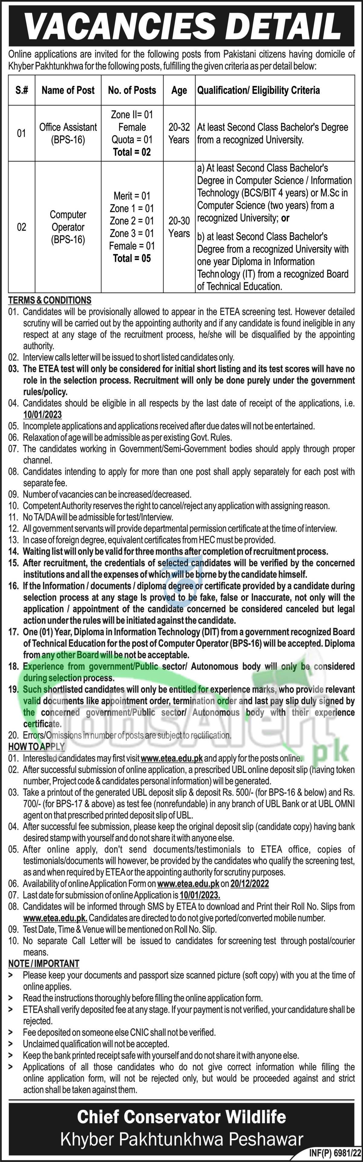 Forest Department KPK Jobs