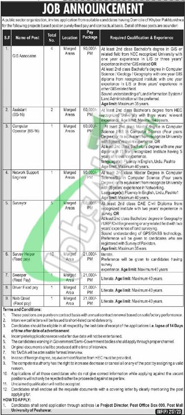 PO Box 999 Peshawar Jobs