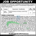 PO Box 654 Peshawar Jobs