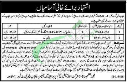 Punjab Labour Court Lahore Jobs