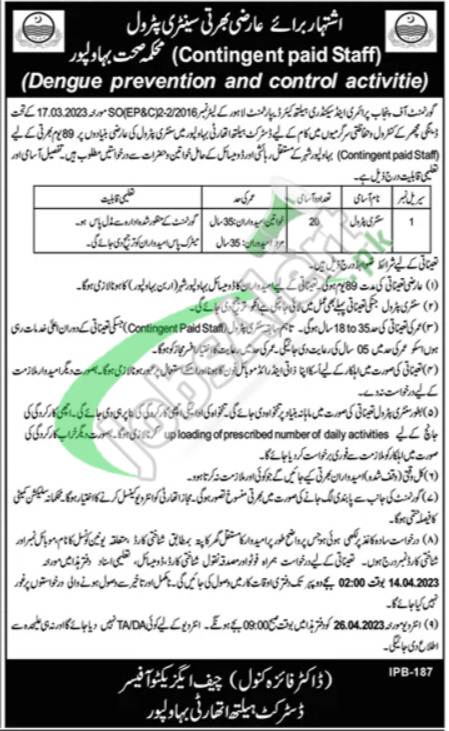 District Health Authority Bahawalpur Jobs