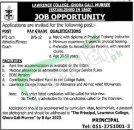 lawrence college murree jobs