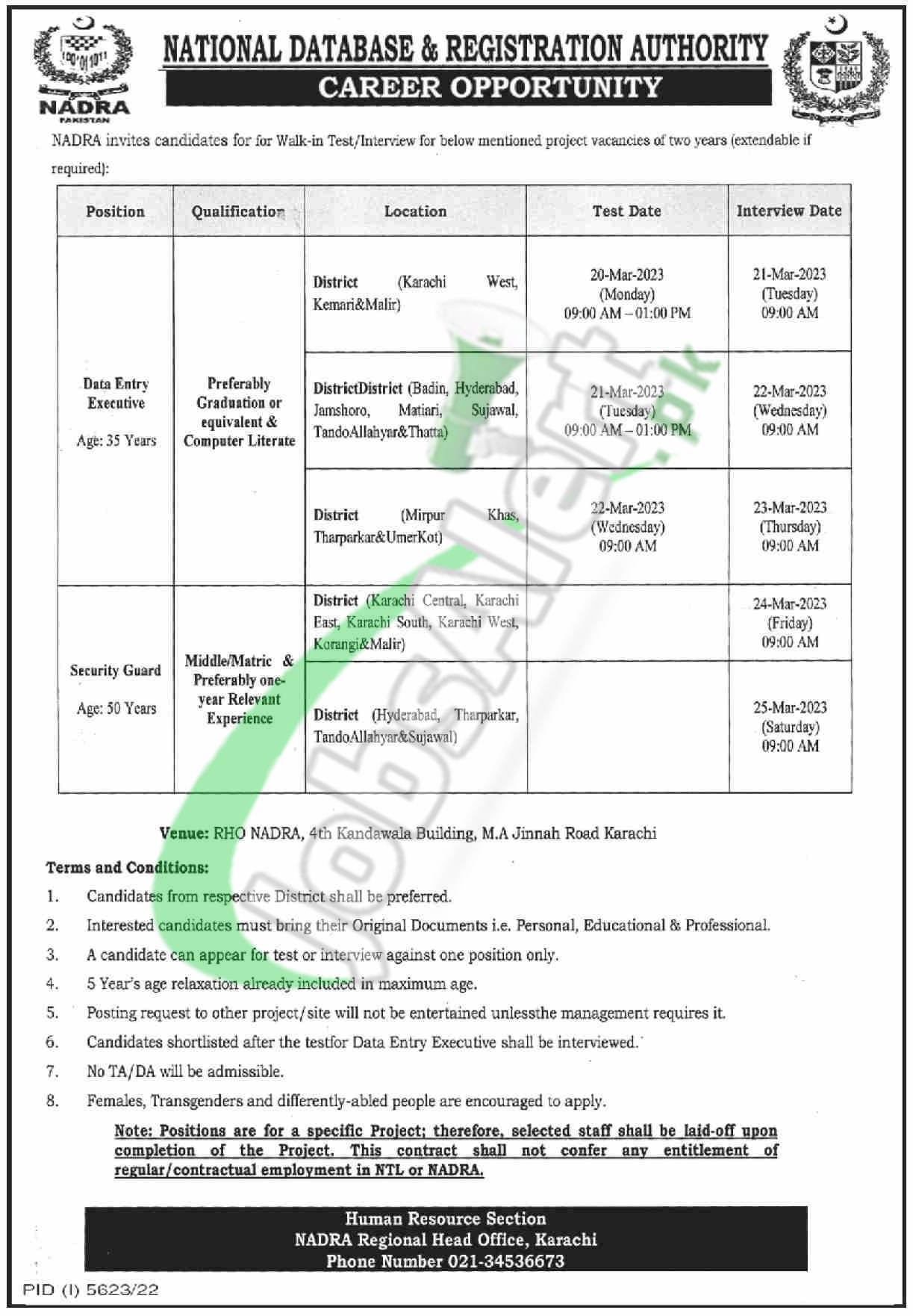 NADRA Jobs