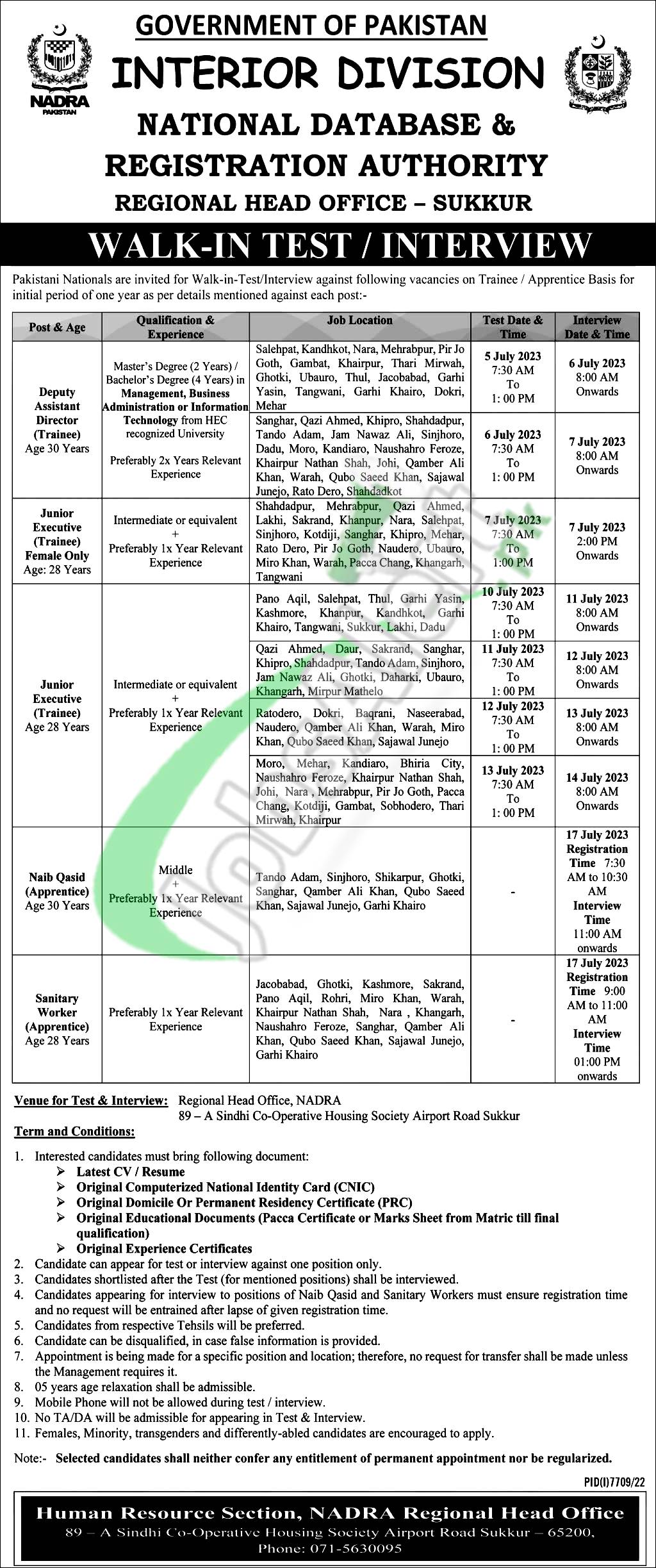 NADRA Jobs