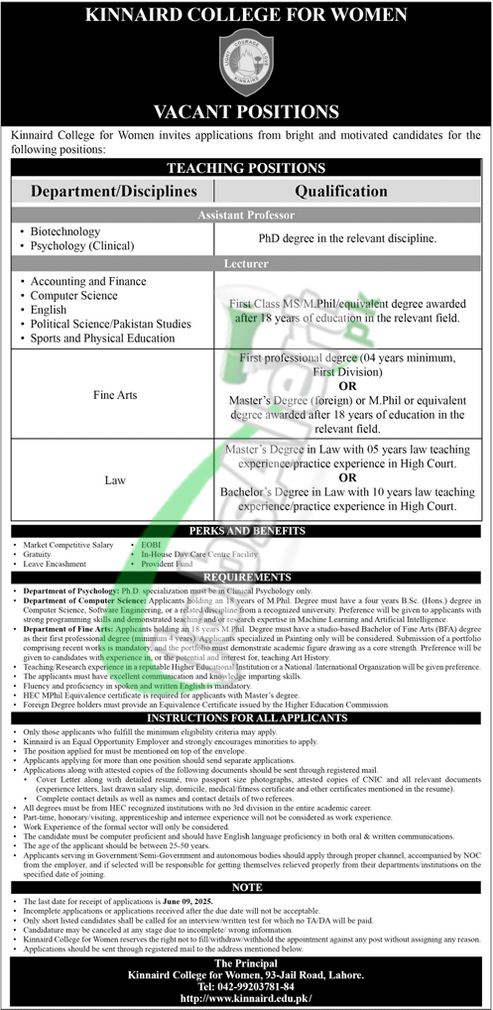 Kinnaird College Jobs