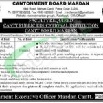 Cantonment Board Mardan Jobs 