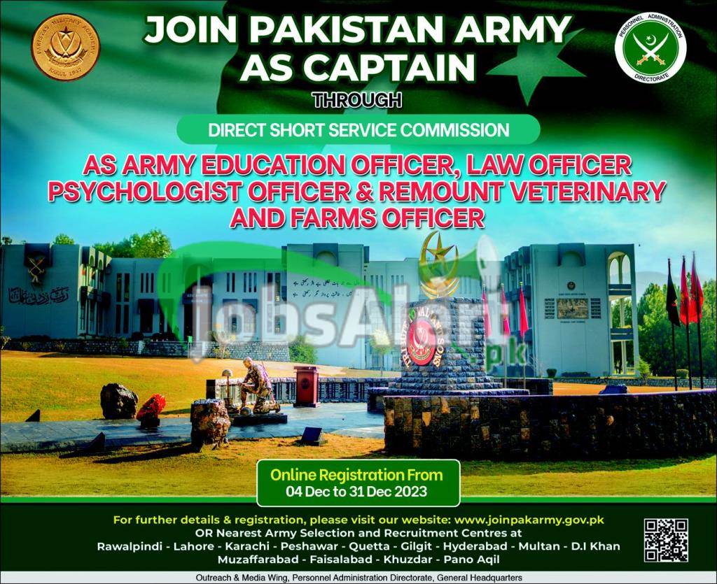 Join Pak Army as Captain