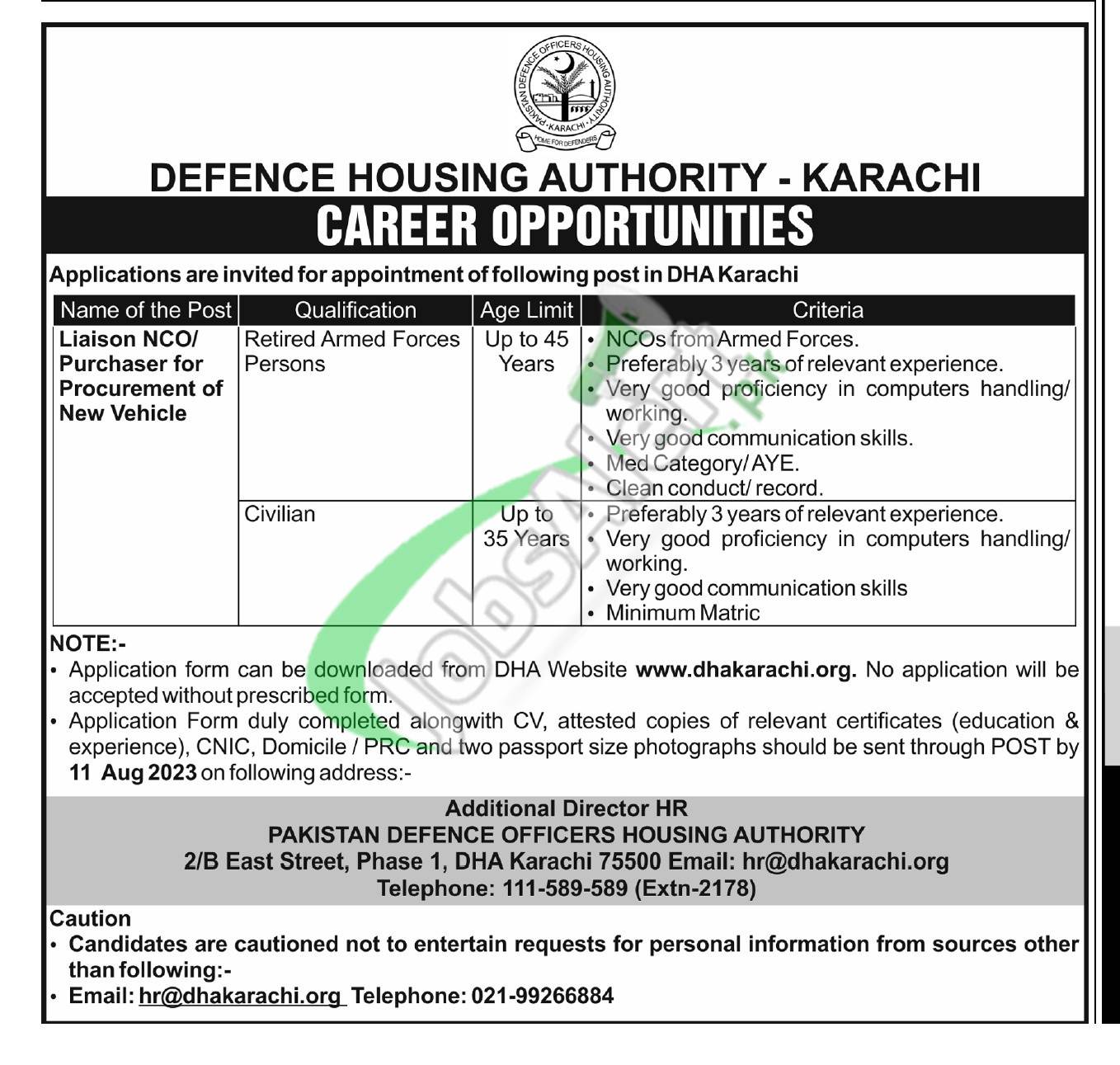 DHA Karachi Jobs