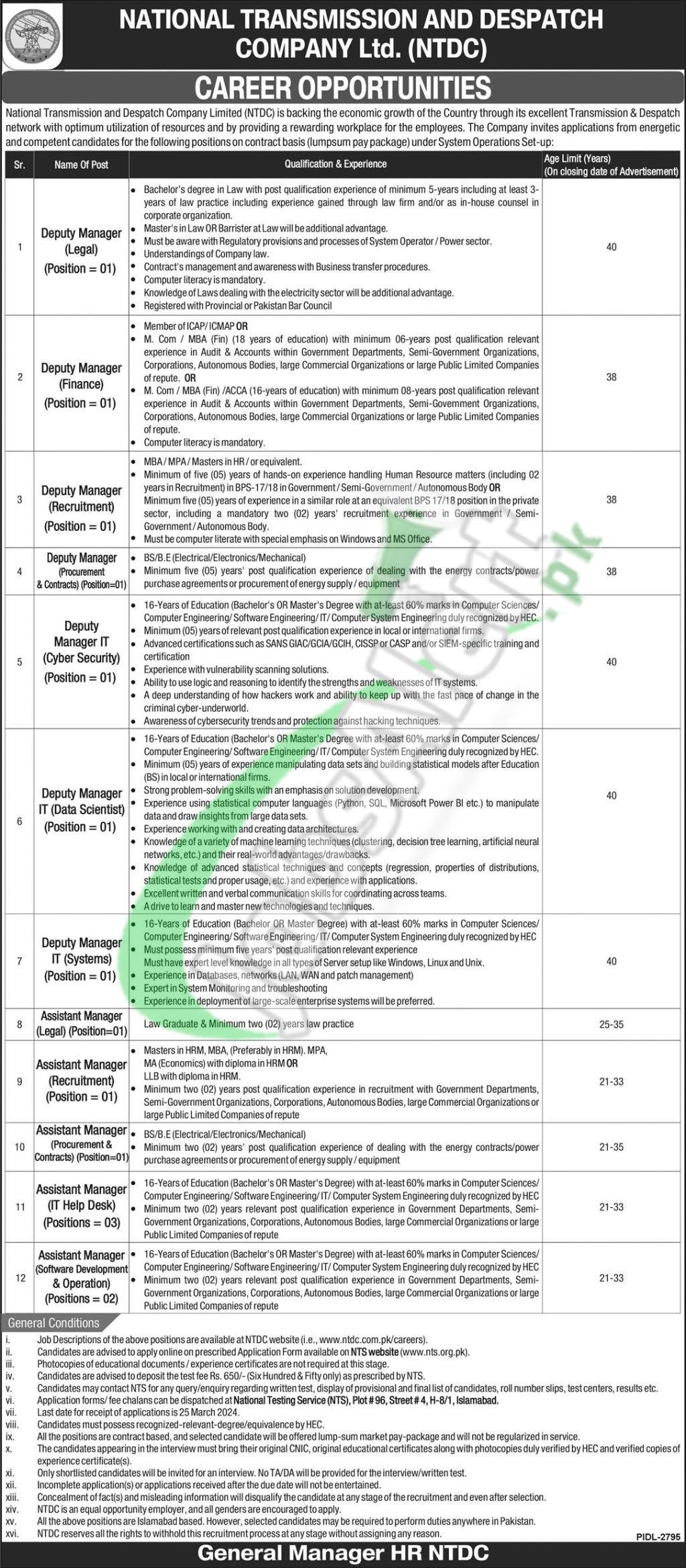 NTDC Jobs