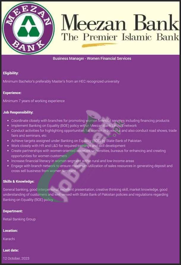 Meezan Bank Jobs www.meezanbank.com Online Apply 2023 Meezan Bank Jobs