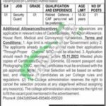 Cadet College Mastung Jobs