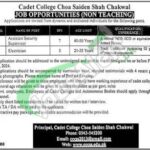 Cadet College Choa Saiden Shah Jobs
