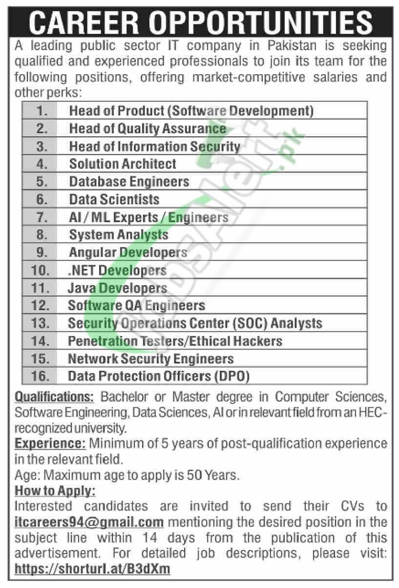 Public Sector IT Company Jobs