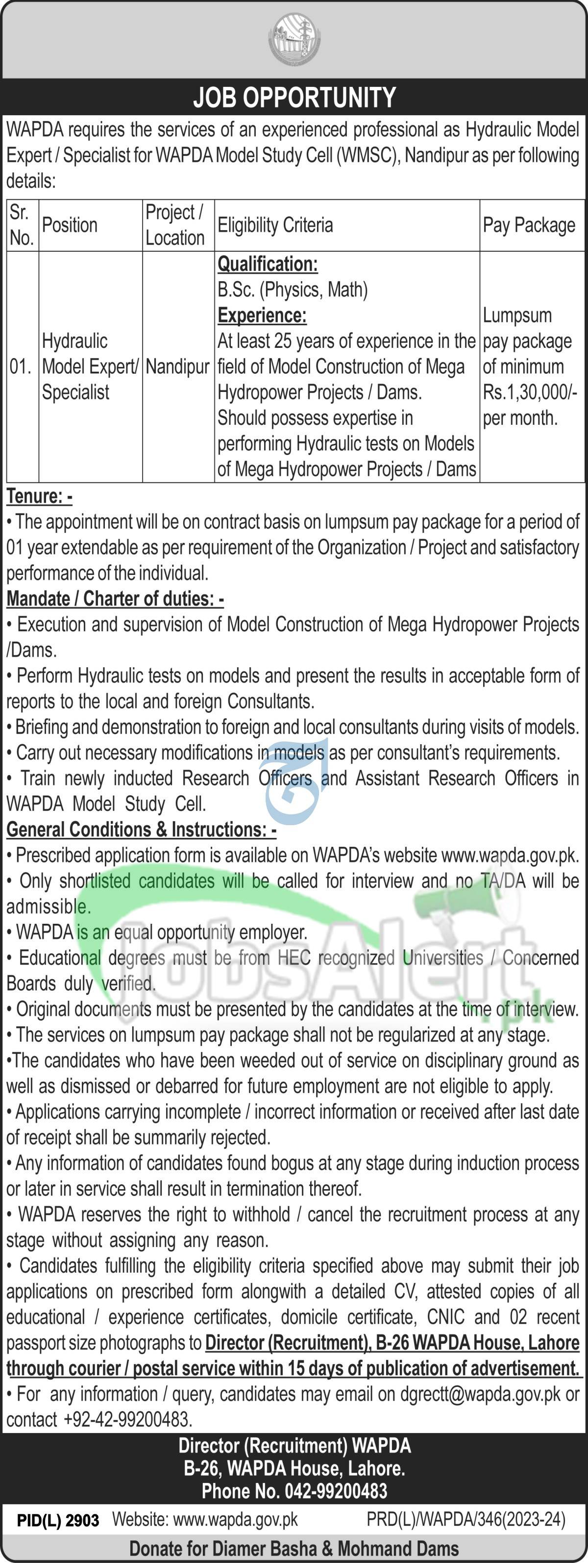 WAPDA House Lahore Jobs