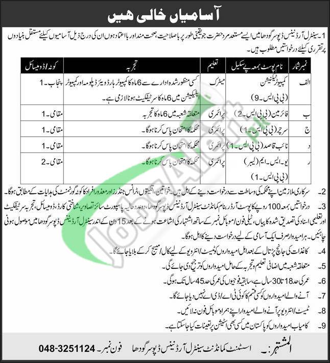 COD Sargodha Jobs