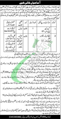 Civilian jobs in Pak Army