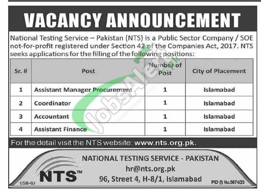 Jobs in National Testing Service