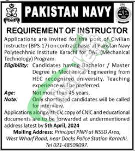 Pak Navy Civilian Jobs