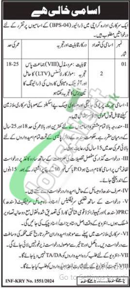 PO Box 10 Karachi Jobs