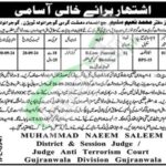 Anti Terrorism Court  Gujranwala Jobs