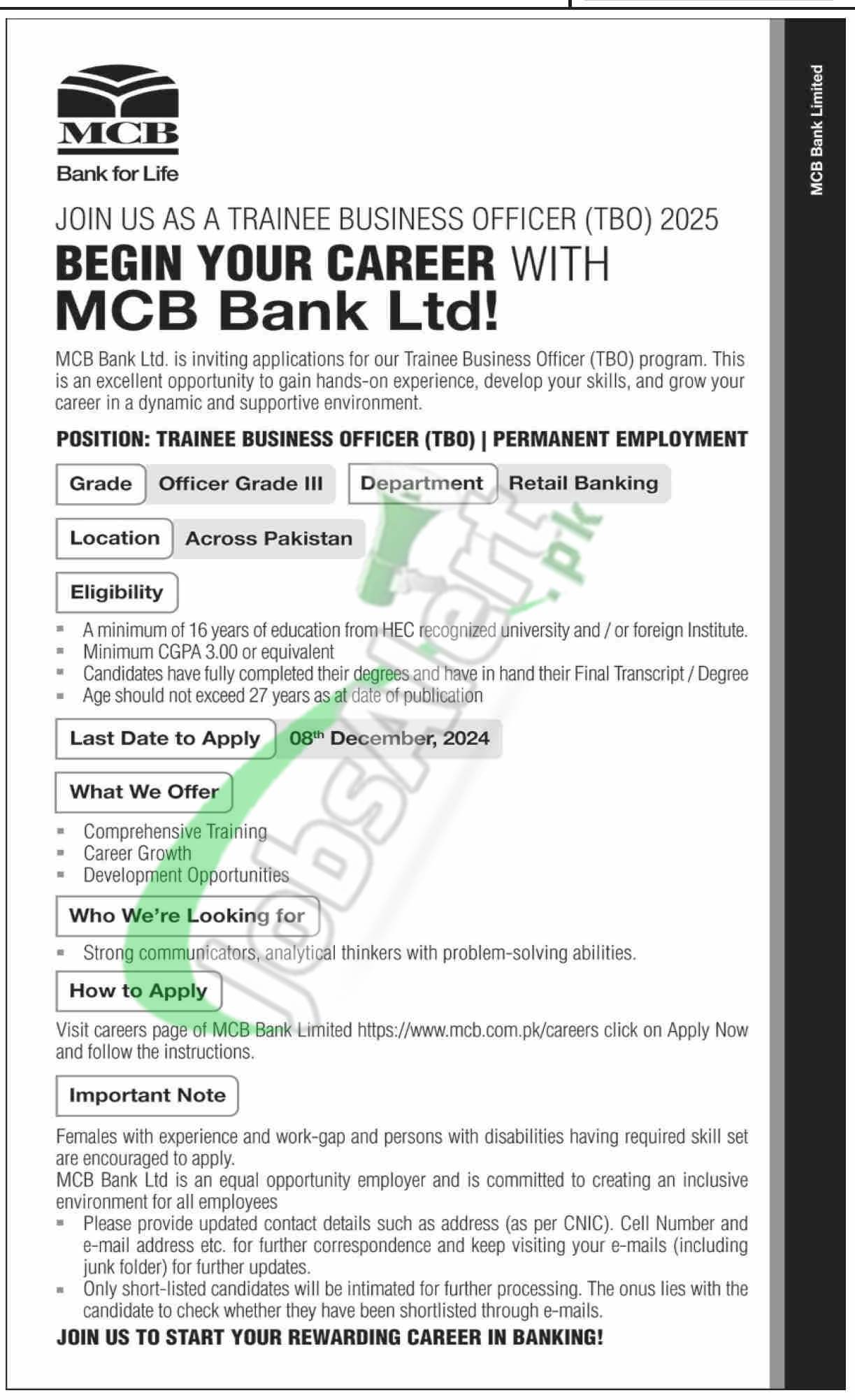 MCB Jobs