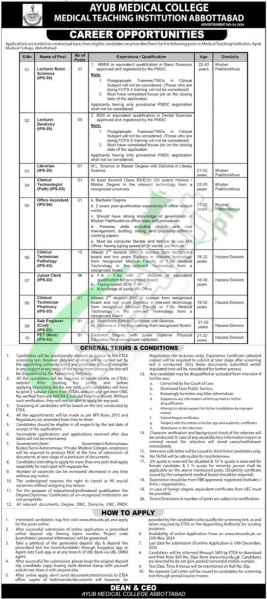 ATH Abbottabad Jobs