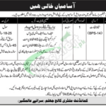 Cadet College Jhelum Jobs 