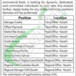 First Women Bank Jobs