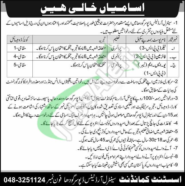 COD Sargodha Jobs