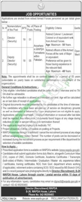 WAPDA House Lahore Jobs