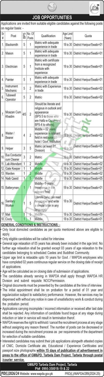 WAPDA Jobs